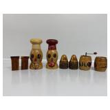 Wooden Salt & Pepper Shaker Sets (4)