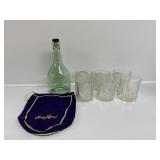 Crown Royal Rocks Glasses & Bag, Glass Bottle