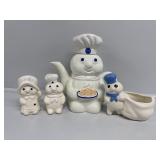 Pillsbury Doughboy Teapot, Salt & Pepper Shakers