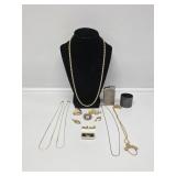 Gold Toned Necklaces, Gold Toned Earrings,