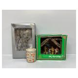 Nativity Set, Lighted Tree Topper, Halloween Jar