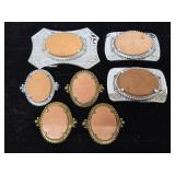 Leather Inlay Belt Buckles(3), Leather Inlay B