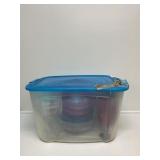 Tub Of Plastic Dishware