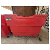Red Big Plastic Bins on Wheels