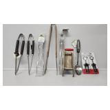 Potato Chipper, Aluminum Tongs (4), Winged