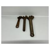 3 Jumbo Crescent Wrenches 12,15 & 18IN
