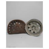 Metal Tractor Seat & Steel Wheel Rim 15IN
