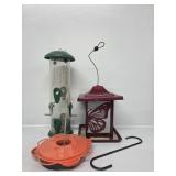 Bird Feeders (3) & Hook Extender