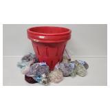 Aquarium Stones, Red Baskets (4)