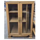 Wooden Cabinet with Glass Front Doors