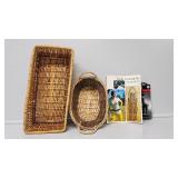 Wicker Baskets (2), Macrame Books (4), Winged