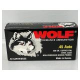 45 Automatic-Wolf Cartridges Full box (50)