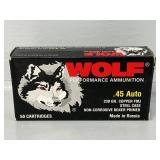 45 Automatic-Wolf Cartridges Full box (50)