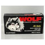 45 Automatic-Wolf Cartridges Full Box (50)