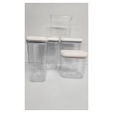 Clear Cannisters -Missing 1 Lid