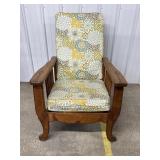 Wooden Recliner Chair with carved floral design