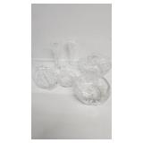 Glass Bowls,Bud Vases,Relish Dish