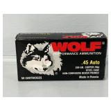 45 Automatic Wolf Cartridges Full box (50)