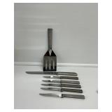 Rada Cutlery Stainless Knives (6), Metal Spatula