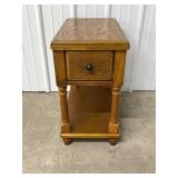 Wooden End Table with Small Drawer