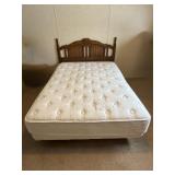 Queen Wood Head Board & Simmons Bed