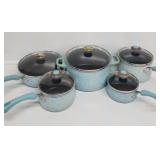 Paula Dean Aqua Speckled Porcelain Pans