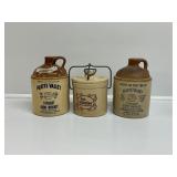 Stoneware Mccormick Crock jug (2) and Cheese Crock
