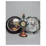 Wall Clocks (2) & Tabletop Clock