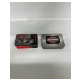 Harley Davidson Tins W/Playing Cards