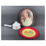 Campbell's Sauce Pan,Round Tin & Coca-Cola Tray