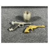 Miniature Toy Luger Gun, Metal Revolver Toy Gun,