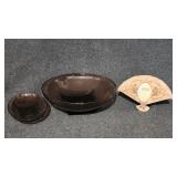 Amethyst colored  Glass Bowls,  2x3 Frame