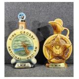 Ceramic Jim Beam Whiskey Decanters (2)