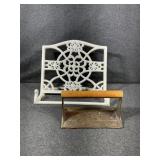 Cast Iron Bacon Press w/ Wooden Handle
