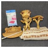 Handmade Blanket, Wood Shelf, Magic Bag