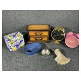 Vintage Wooden Jewelry Box, Leewards Howard