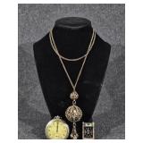 Filigree Ball and Tassel Pendant, Elgin Star C