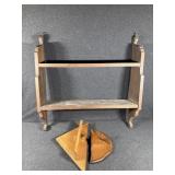 Wooden Wall Shelf with 2 Small Wooden Wall Shelves