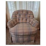 Ethan Allen Pastel Plaid Chair