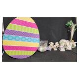 Easter Egg Box Filled W/Easter Decorations