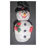 Snowman, Garland (2) Black Trash Bags, Silver