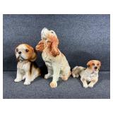 Porcelain Dog Figurines: Cocker Spaniel, St.