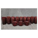 Ruby Red Teacups & Glasses