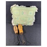 Wooden Shoe Stretcher, Embroidered Decorative