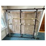 Full Size Brass Headboard, box spring, Frame