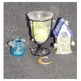 Hurricane Candle Holder, Ceramic House, Tealight