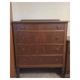 Wooden 4 Drawer High Boy Dresser