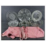 Glass Apple Serving Bowl, Ring Mold