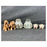 Early American Milk Glass Salt and Pepper Shaker