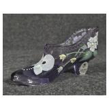 Fenton Purple Handpainted Slipper